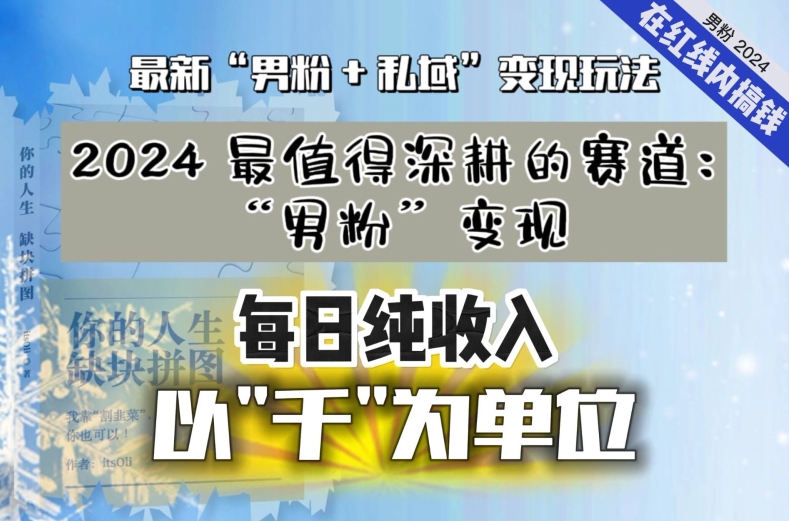 【私域流量最值钱】把“男粉”流量打到手，你便有无数种方法可以轻松变现，每日纯收入以“千”为单位-大齐资源站