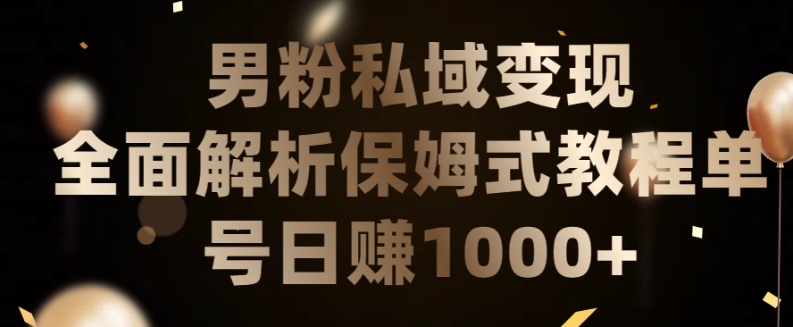 男粉私域长期靠谱的项目，经久不衰的lsp流量，日引流200+，日变现1000+【揭秘】-大齐资源站