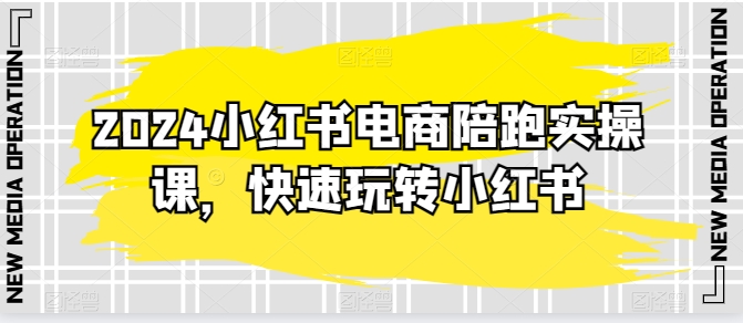 2024小红书电商陪跑实操课，快速玩转小红书，超过20节精细化课程-大齐资源站