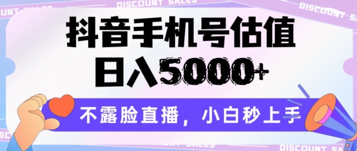 抖音手机号估值，日入5000+，不露脸直播，小白秒上手【揭秘】-大齐资源站