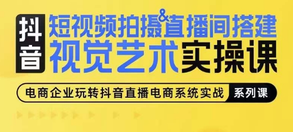 短视频拍摄&直播间搭建视觉艺术实操课，手把手场景演绎，从0-1短视频实操课-大齐资源站