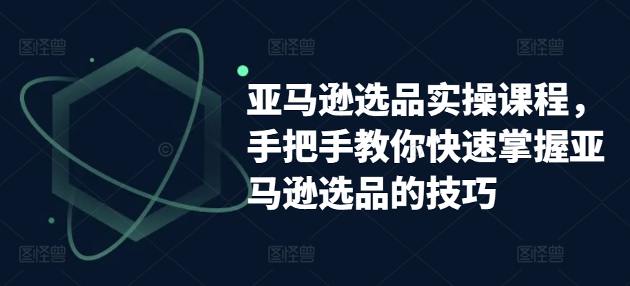 亚马逊选品实操课程，手把手教你快速掌握亚马逊选品的技巧-大齐资源站