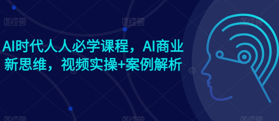 AI时代人人必学课程，AI商业新思维，视频实操+案例解析【赠AI商业爆款案例】-大齐资源站