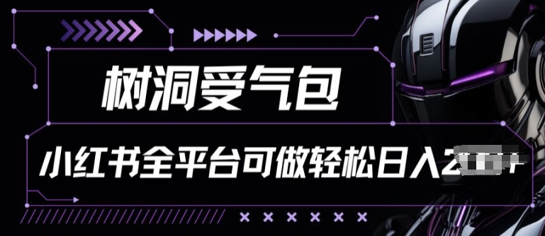 小红书等全平台树洞受气包项目，轻松日入一两张【揭秘】-大齐资源站