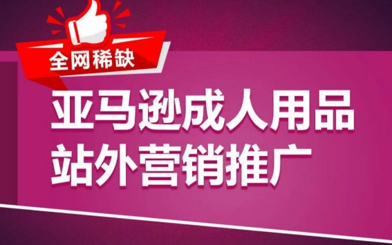 亚马逊成人用品站外营销推广，​成人用品新品推广方案，助力打造类目爆款-大齐资源站