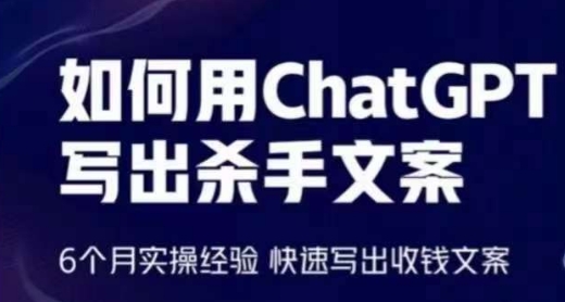 如何用ChatGPT写出杀手文案，6个月实操经验，快速写出收钱文案-大齐资源站