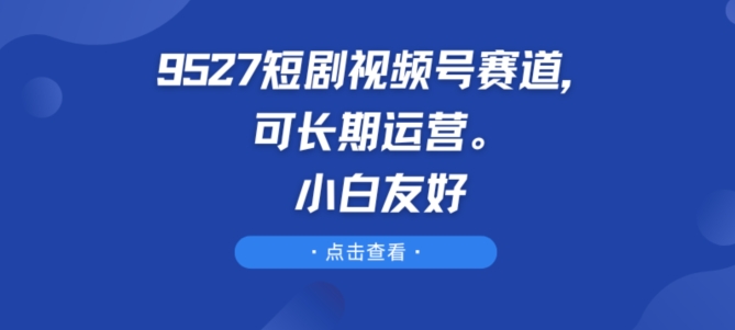 9527短剧视频号赛道，可长期运营，小白友好【揭秘】-大齐资源站