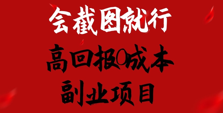 会截图就行，高回报0成本副业项目，卖离婚模板一天1.5k+【揭秘】-大齐资源站