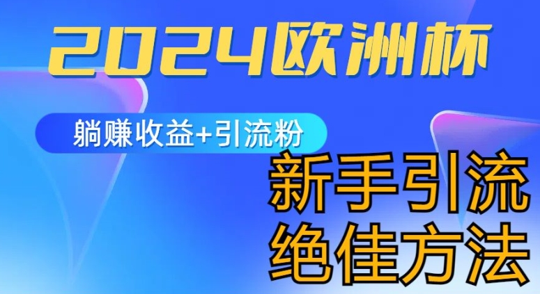 2024欧洲杯风口的玩法及实现收益躺赚+引流粉丝的方法，新手小白绝佳项目【揭秘】-大齐资源站