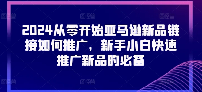 2024从零开始亚马逊新品链接如何推广，新手小白快速推广新品的必备-大齐资源站