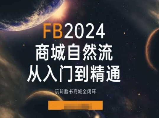 2024Faceboo商城自然流(从入门到精通)，玩转脸书商城全闭环-大齐资源站