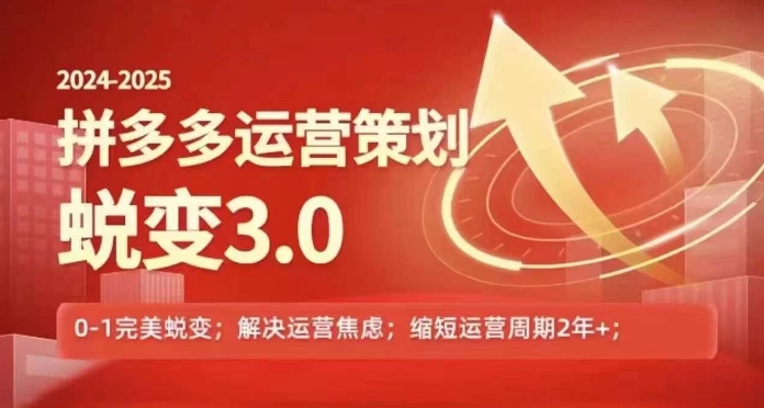 2024-2025拼多多运营策略蜕变3.0，0~1完美蜕变，解决信息焦虑-大齐资源站