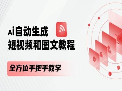 AI自动生成短视频和图文课程，全方位手把手教学-大齐资源站