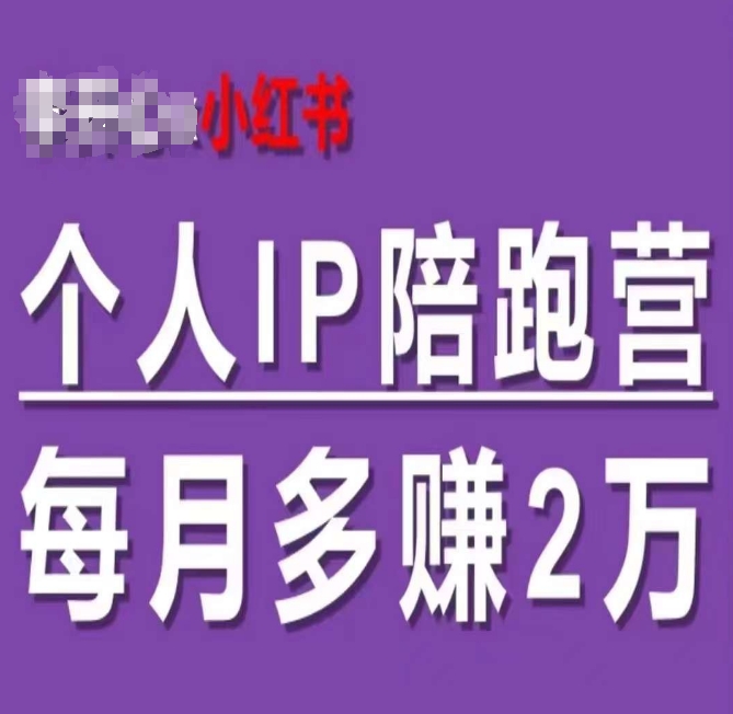 小红书个人IP陪跑营，60天拥有自动转化成交的双渠道个人IP，每月多赚2w-大齐资源站