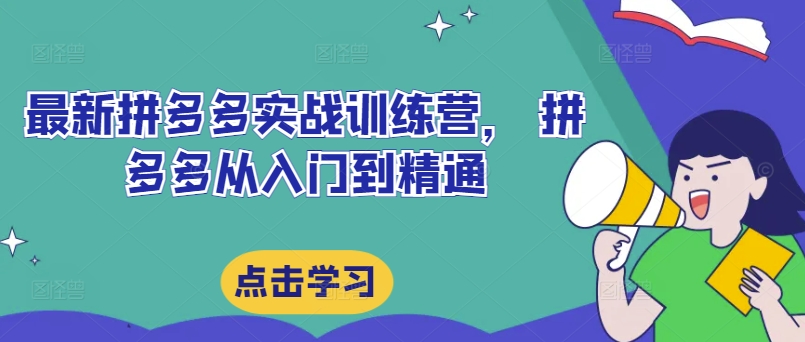 最新拼多多实战训练营， 拼多多从入门到精通-大齐资源站