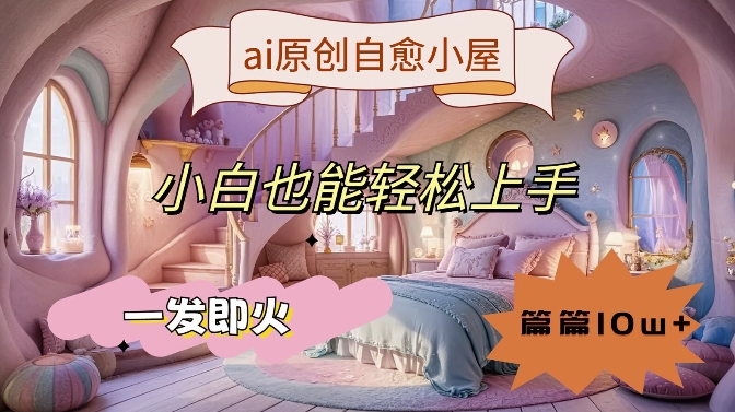 ai原创治愈小屋，小白也能轻松上手，一发即火，篇篇10w+【揭秘】-大齐资源站