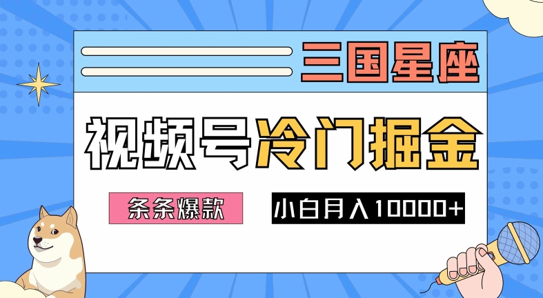 2024视频号三国冷门赛道掘金，条条视频爆款，操作简单轻松上手，新手小白也能月入1w-大齐资源站